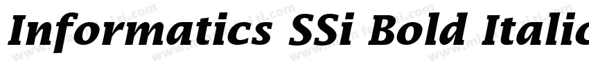 Informatics SSi Bold Italic字体转换